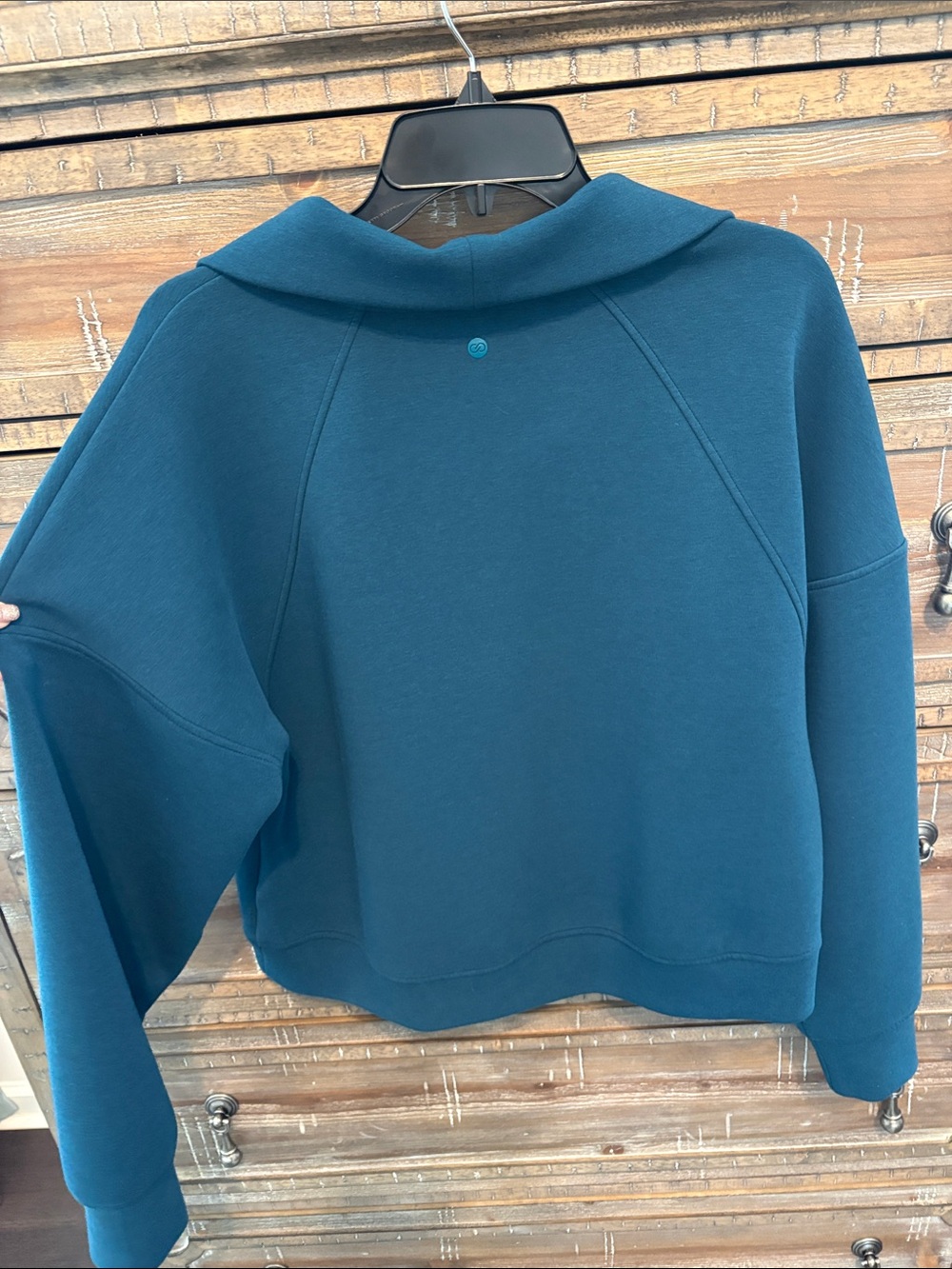 CALIA by Carrie Underwood Teal Half-Zip Pullover Scuba - Picture 3 of 4